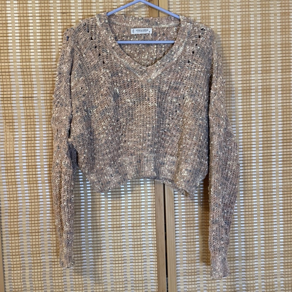 Jon & Anna Contemporary‎ Womens S Crop Sweater Multicolored Boho Preppy Y2K 80's